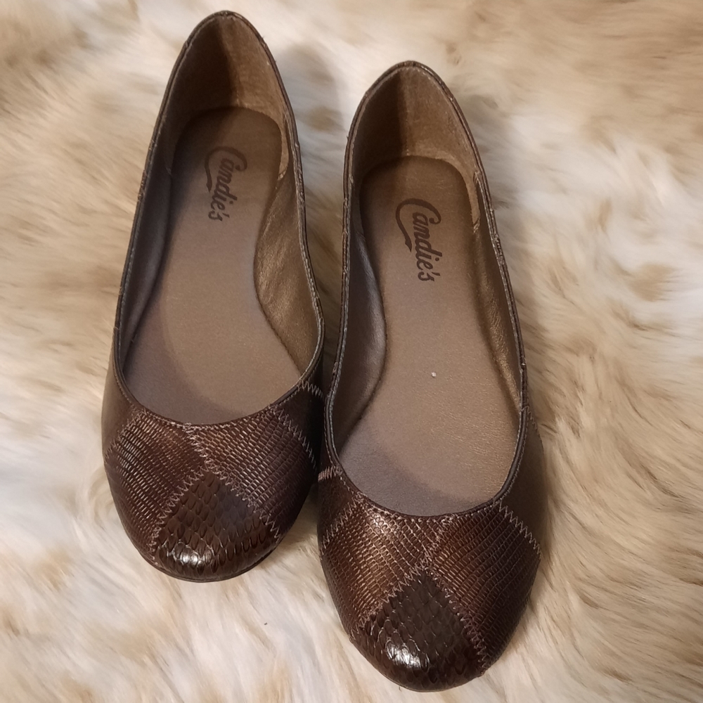 CANDIES BROWN PATCH FLATS